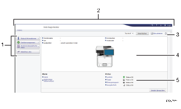 Nummerierte Abbildung der Webbrowser-Anzeige