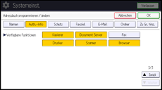 Abbildung Bedienfeld-Display