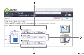 Nummerierte Abbildung Bedienfeld-Display