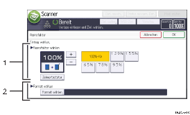 Nummerierte Abbildung Bedienfeld-Display