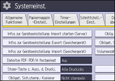 Abbildung Bedienfeld-Display