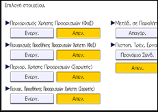 Εικόνα οθόνης πίνακα χειρισμού