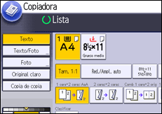Ilustración de la pantalla panel de mandos