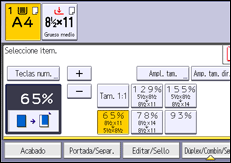 Ilustración de la pantalla panel de mandos