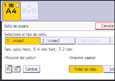 Ilustración de la pantalla panel de mandos