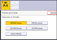 Ilustración de la pantalla panel de mandos