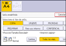 Ilustración de la pantalla panel de mandos