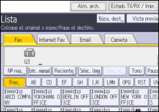 Ilustración de la pantalla panel de mandos
