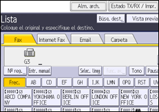 Ilustración de la pantalla panel de mandos