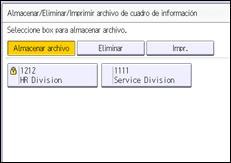 Ilustración de la pantalla panel de mandos