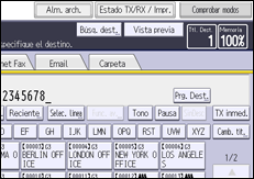 Ilustración de la pantalla panel de mandos