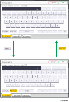 Ilustración de teclas