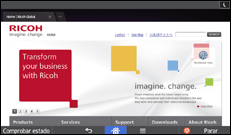 Ilustración de la pantalla panel de mandos