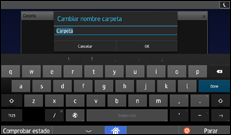 Ilustración de la pantalla panel de mandos