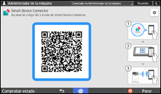 Ilustración de la pantalla panel de mandos