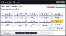 Ilustración de la pantalla panel de mandos
