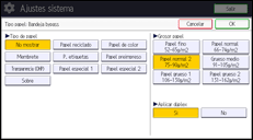Ilustración de la pantalla panel de mandos