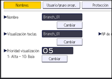 Ilustración de la pantalla panel de mandos