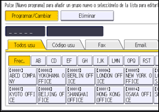 Ilustración de la pantalla panel de mandos