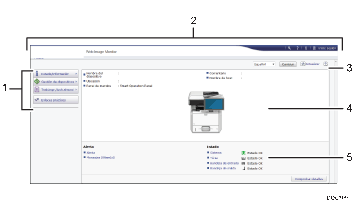 Ilustración de llamada numerada de ilustración de pantalla del explorador Web