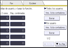 Ilustración de la pantalla panel de mandos