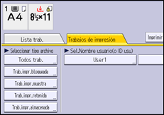 Ilustración de la pantalla panel de mandos