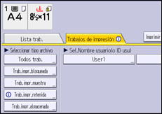 Ilustración de la pantalla panel de mandos