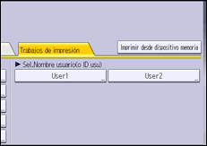 Ilustración de la pantalla panel de mandos