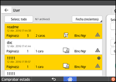 Ilustración de la pantalla panel de mandos
