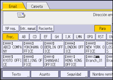 Ilustración de la pantalla panel de mandos