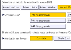 Ilustración de la pantalla panel de mandos