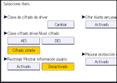 Ilustración de la pantalla panel de mandos