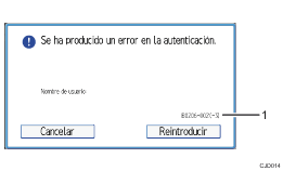 Ilustración con llamadas numeradas de la pantalla del panel de operaciones