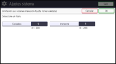 Ilustración de la pantalla panel de mandos
