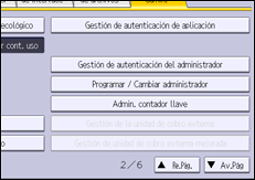 Ilustración de la pantalla panel de mandos