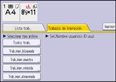 Ilustración de la pantalla panel de mandos
