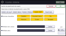 Ilustración de la pantalla panel de mandos