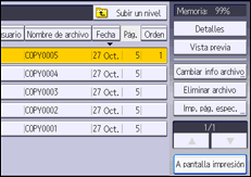 Ilustración de la pantalla panel de mandos