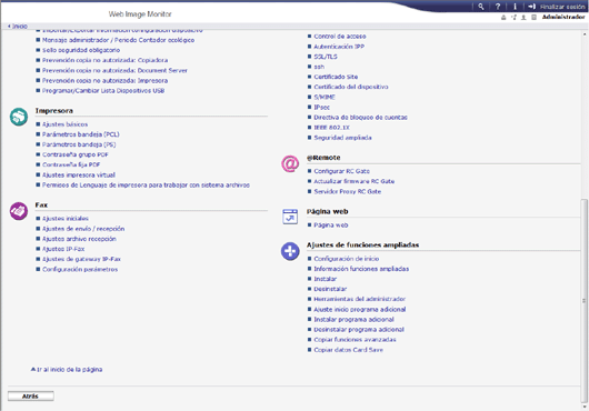 Ilustración de la pantalla del navegador Web