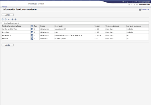 Ilustración de la pantalla del navegador Web