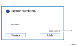 Käyttöpaneelin numeroitu näyttö