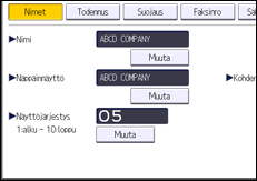 Käyttöpaneelin näyttö