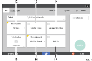 Käyttöpaneelin numeroitu näyttö