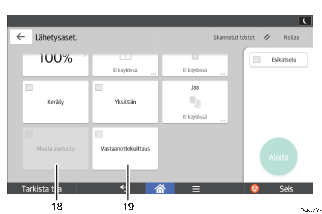 Käyttöpaneelin numeroitu näyttö