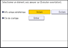 Illustration de l'écran du panneau de commande