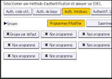 Illustration de l'écran du panneau de commande