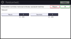 A kezelőpanel ismertetése