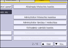 A kezelőpanel ismertetése