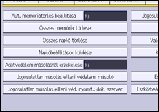 A kezelőpanel ismertetése