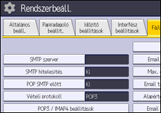 A kezelőpanel ismertetése